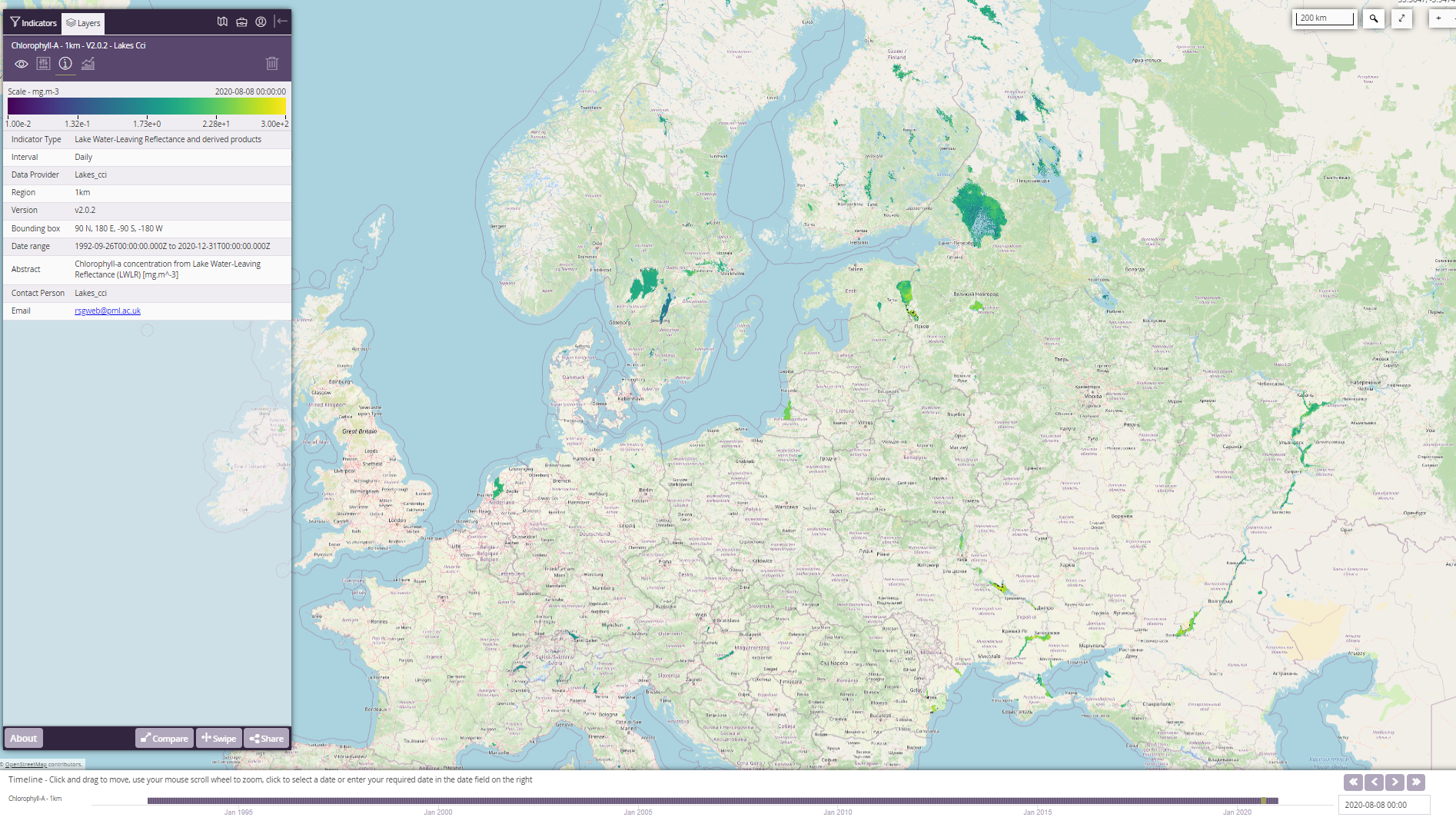 Lakes_cci WebGIS